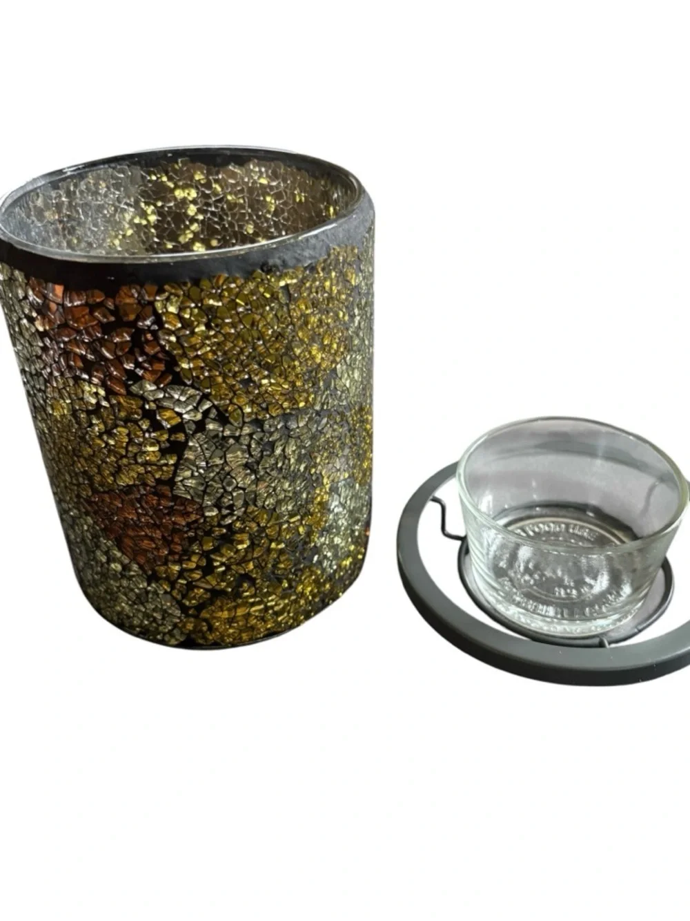 Scentsy Gold Rush Wax Warmer Shade  Warmer Dish 25~ Watt Bulb New In Box